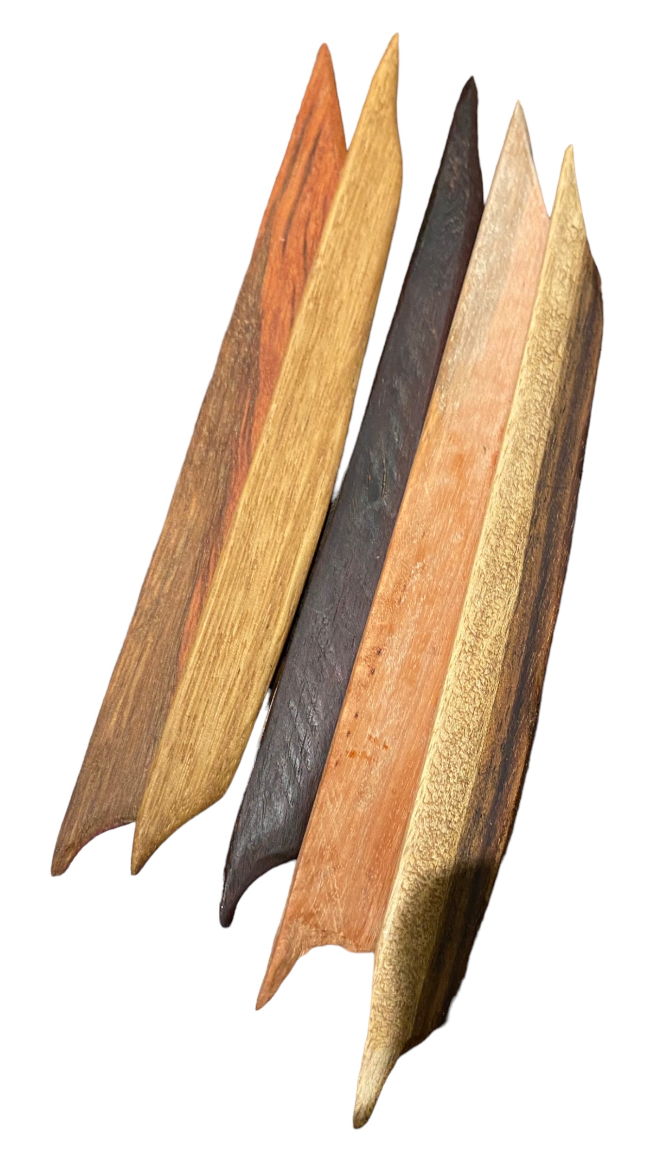 potters knife in various woods